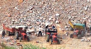 8 different vehicles involved in illegal mining seized by Jammu Police