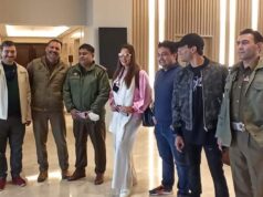 Bipasha Basu pays obeisance at Mata Vaishno Devi shrine.