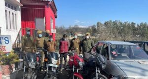 06 STOLEN VEHICLES RECOVERED, TWO NOTORIOUS BIKE THIEVES ARRESTED BY UDHAMPUR POLICE