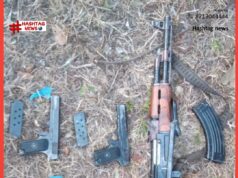 Weapons recovered near LoC in Mendhar Tehsil of Poonch District