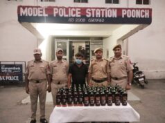 59 BOTTLES of illicit liquor RECOVERED by POLICE STATION POONCH