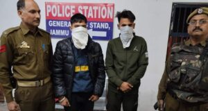 Two Notorious Persons along with Sharp edged weapon apprehended by Bus Stand Police .