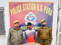 ONE THIEF ARRESTED AND 01 QUINTAL STOLEN PADDY CROP RECOVERED BY POLICE STATION R.S. PURA, JAMMU.